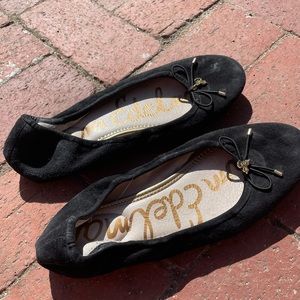 Black suede Sam Edelman ballet flats